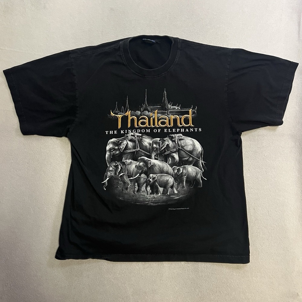 Vintage Joli Golf Elephant Wildlife T-Shirt Men's Size XL Thailand Short Sleeve